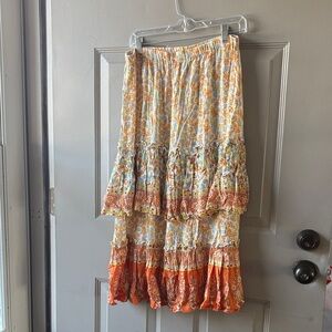 Floral Bohemian Maxi Skirt